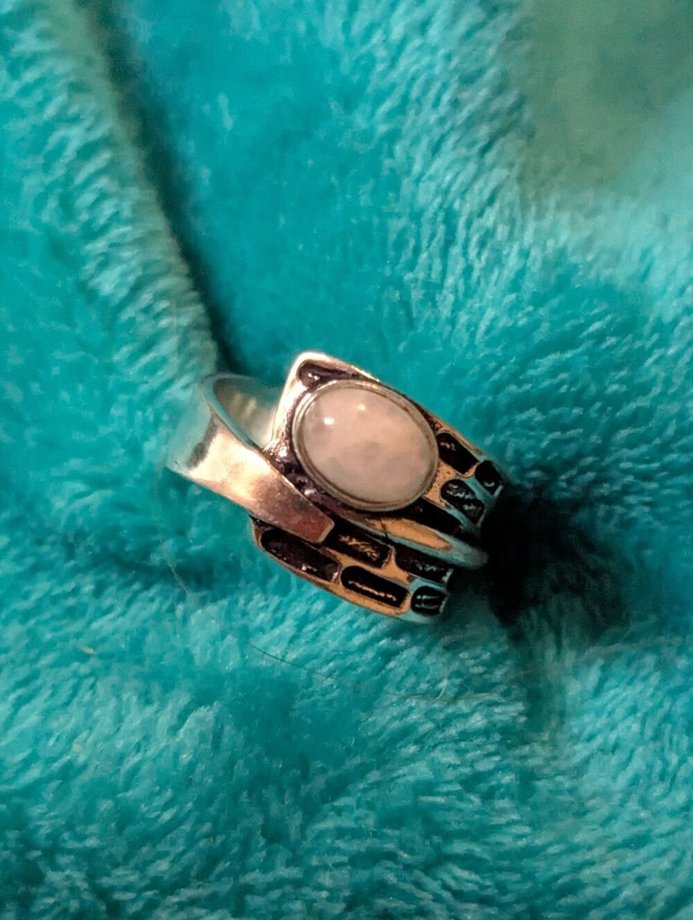 Handcrafted Moonstone Buckle Silver Ring (9)